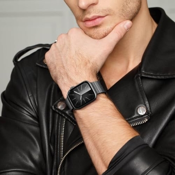 BEAEN Magnetic Mesh Loop Band for Apple Watches 46mm 45mm 44mm