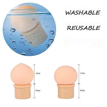 SILPECWEE 1Pc UV Gel Nail Gradient Sponges Pen With 16Pcs Replaceable Sponge Heads Double Head Nail Ombre Brush Acrylic Manicure DIY Tools