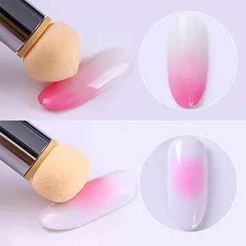 SILPECWEE 1Pc UV Gel Nail Gradient Sponge Set for Art