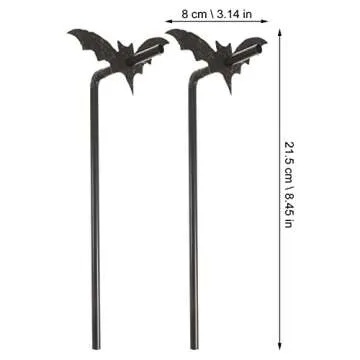 Amosfun Bat Straws 50 Sets Perfect for Halloween Parties