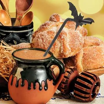 Amosfun Bat Straws 50 Sets Perfect for Halloween Parties