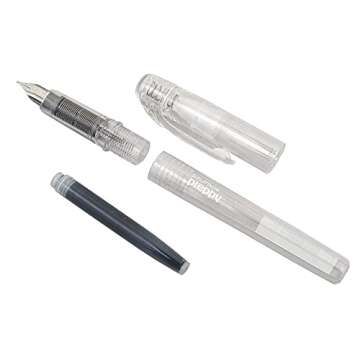 Platinum Preppy Fountain Pen Crystal Fine - 0.3mm Nib, Stainless Steel