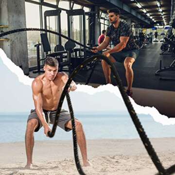 Yes4All Battle Rope - Versatile Workout Rope for All Fitness Levels