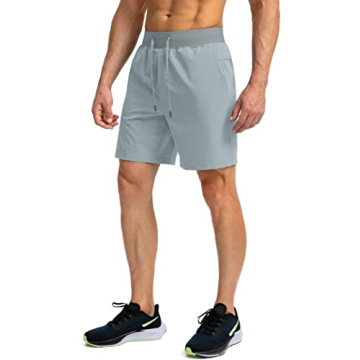 Men's Lightweight Quick Dry Running Shorts with Zipper Pockets
