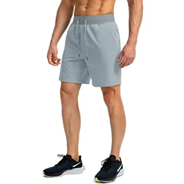 Men's Lightweight Quick Dry Running Shorts with Zipper Pockets