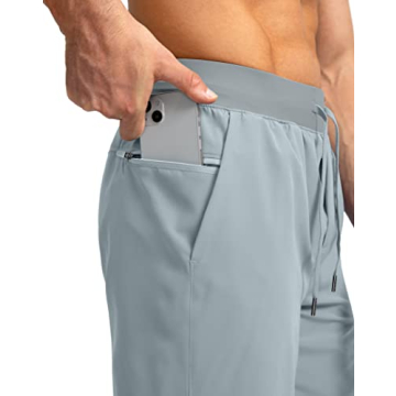 Men's Lightweight Quick Dry Running Shorts with Zipper Pockets