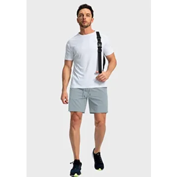 Men's Lightweight Quick Dry Running Shorts with Zipper Pockets