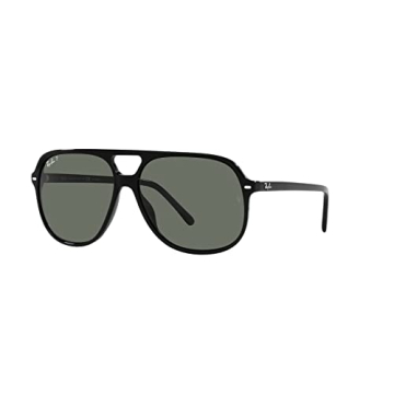 Ray-Ban RB2198 Bill Square Sunglasses Black Polarized Green