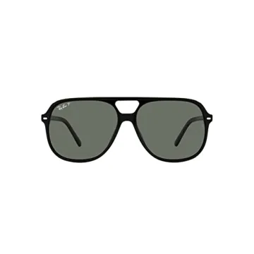 Ray-Ban RB2198 Bill Square Sunglasses Black Polarized Green