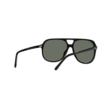 Ray-Ban RB2198 Bill Square Sunglasses Black Polarized Green