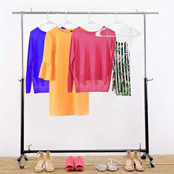 Utopia Home Plastic Hangers 50 Pack - Perfect for Clothes Hangers Space Saving - Durable and Strong Coat or Pant Hangers for Closet Organizers and Storage with Shoulder Grooves (White)