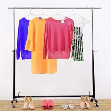 Utopia Home Plastic Hangers 50 Pack - Perfect for Clothes Hangers Space Saving - Durable and Strong Coat or Pant Hangers for Closet Organizers and Storage with Shoulder Grooves (White)