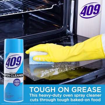 409 Formula Fume Free Aerosol Spray-On Oven Cleaner - Cuts Through Grease & Baked on Food on Contact, Cleans in 5 Minutes - A Powerful Clean You Can Trust, 14.5 Oz Fume Free Oven Cleaner
