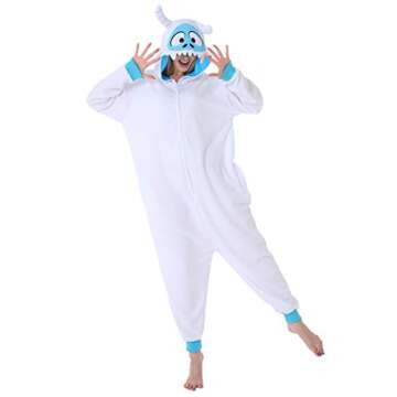 dressfan Snow Monster Costume Cosplay Costume Animal Onesie Christmas Halloween Pajamas One Piece fo...
