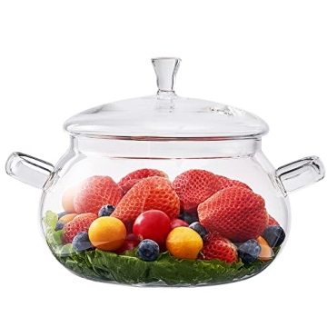 Chic Glass Cookware Pot for Simmering & Serving
