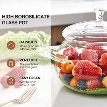 Olytaru Glass Saucepans - Elegant & Versatile Simmering Pots