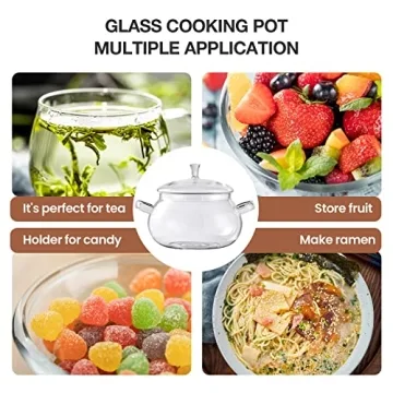 Olytaru Glass Saucepans - Elegant & Versatile Simmering Pots