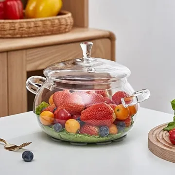 Olytaru Glass Saucepans - Elegant & Versatile Simmering Pots