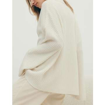 Mundoven Women's Stylish Lapel Collar Cardigan Sweater