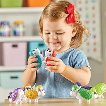 Learning Resources Snap-n-Learn Counting Sheep - 20 Pieces, Ages 18+ Months Toddler Learning Toys, Counting and Sorting Toys, Farm Animals Toys for Kids