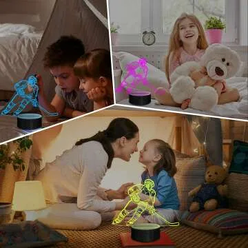 Lampeez 3D Hockey Player Night Light - Touch & Remote