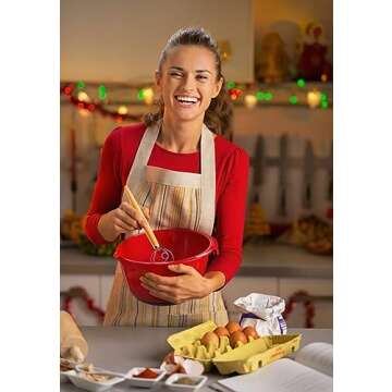 LHU Premium Original Danish Dutch Whisk for Better Batter and Bread Dough Recipes, Stainless Steel/Beechwood, Includes Cleaning Brush, Large, 13.5" L