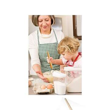 LHU Premium Original Danish Dutch Whisk for Better Batter and Bread Dough Recipes, Stainless Steel/Beechwood, Includes Cleaning Brush, Large, 13.5" L