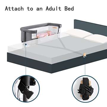 Nordmiex 3 in 1 Baby Crib - Safe Bedside Sleeper