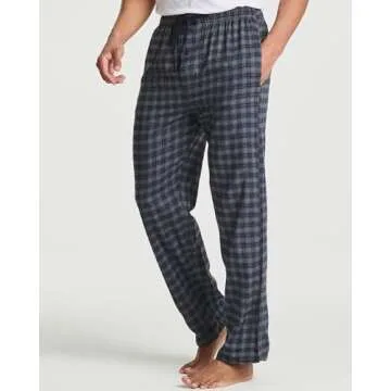 Real Essentials 3 Pack: Mens Pajama Pants Cotton Super Soft Pajamas Men Flannel Bottoms Fleece Buffa...