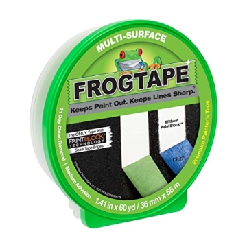 FROGTAPE Multi-Surface Painter's Tape with PaintBlock Technology - Medium Adhesion for Smooth Applic...