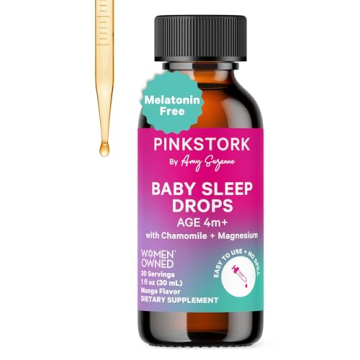 Pink Stork Baby Sleep Drops for Infants & Toddlers, Natural Sleep Aid with Chamomile