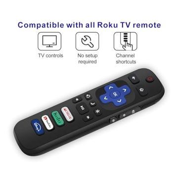Roku TV Remote Control Replacement Pack of 2 - Instant Setup