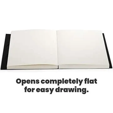 Elsjoy Set of 3 Sketchbook & Drawing Notebook, A5/A4/B5 Blank Sketch Book Travel Journal Notebook with Thick Paper for Drawing & Sketching, Black, 128 Sheets/256 Pages