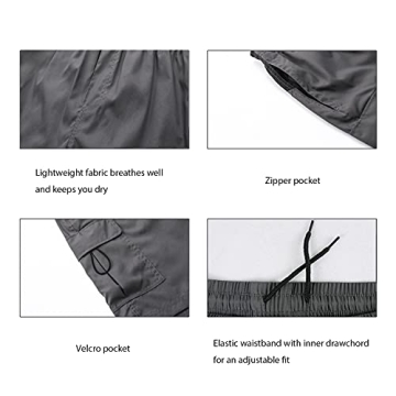 EZRUN Men's Lightweight 3D Padded MTB Cycling Shorts