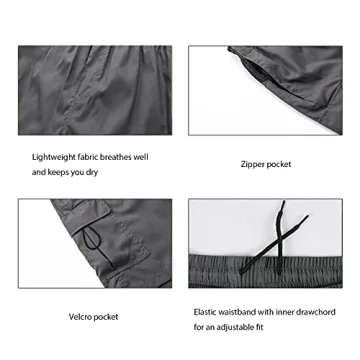 EZRUN Men's Lightweight 3D Padded MTB Cycling Shorts