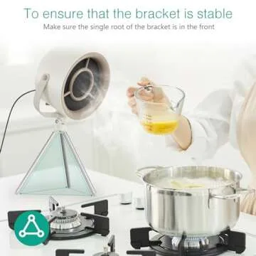 ORIA Portable Range Hood, Desktop Range Hood, Mini Kitchen Exhaust Fan with 3 Speed, 5 Filters, Detachable Low Noise Extractor Hood for Cooking, Indoor BBQ, Hot Pot, RV Kitchens