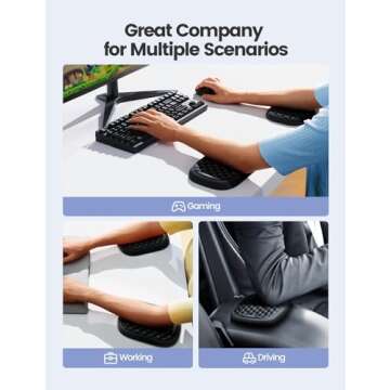 【Upgraded Larger and Thicker】Vaydeer Elbow Rest Pad 1pc, Desk Wrist Rest Memory Foam Armrest, Ergonomic Mouse Cushion Support, Wrist Pain Relief for Computer Laptop Working Typing Gaming Office Gadget