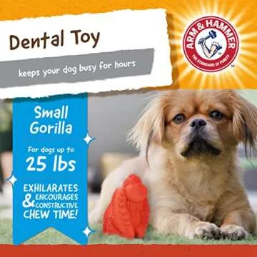 Durable Mini Gorilla Dental Toy for Small Dogs