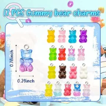 SaSbSc Colorful Candy Pendant Charms for Jewelry Making