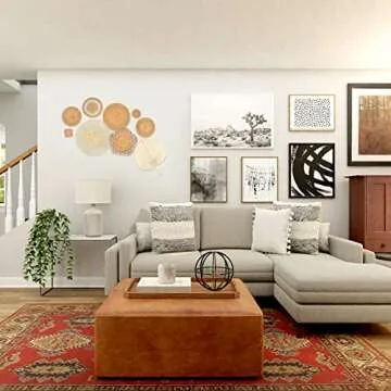 Boho Woven Wall Baskets Set of 9 - Handmade Decor