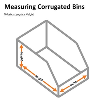 Durable Ship Now Supply Open Top Bin Boxes, 50 Pack