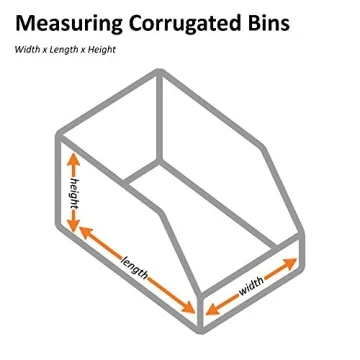 Durable Ship Now Supply Open Top Bin Boxes, 50 Pack