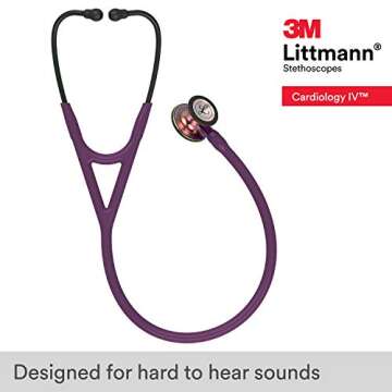 3M Littmann Cardiology IV Diagnostic Stethoscope, 6205, More Than 2X as Loud*, Weighs Less*, Stainle...