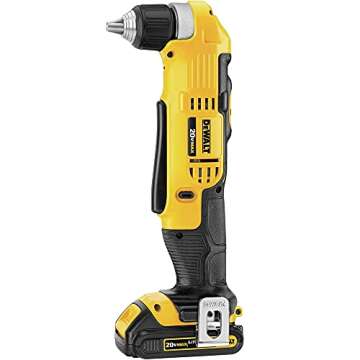 DEWALT DCD740C1 Right Angle Drill Kit, Yellow, 0.5