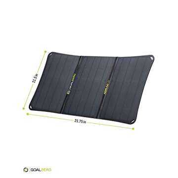 Goal Zero Nomad 20, Foldable Monocrystalline 20 Watt Solar Panel with 8mm + USB Port, Portable Solar Panel Charger. Lightweight 18-22V 20W Solar Panel Charger with Adjustable Kickstand