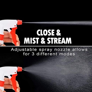 JohnBee 16oz Adjustable No-Leak Spray Bottles 2-Pack