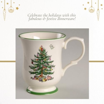 Spode Christmas Tree Mug - Festive Holiday Drinkware