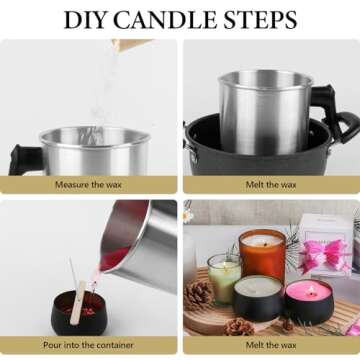 SACATR 2LB Soy Wax for Candle Making, 100% Soy Wax - Natural Candle Wax- No additives and Pure, Premium Quality Candle Wax for Candle Making