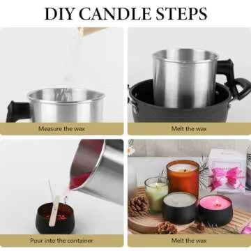 SACATR 2LB Soy Wax for Candle Making, 100% Soy Wax - Natural Candle Wax- No additives and Pure, Premium Quality Candle Wax for Candle Making