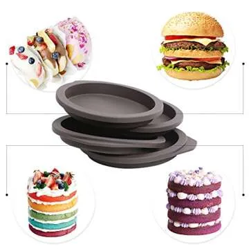 Silicone Mold Rainbow Cake for Kids - Reusable DIY Mold Nonstick Heat - Resistant Muffin Pans Molds - BPA Free - Set of 4